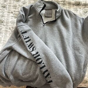 Taylor Swift Gray Quarter-Zip Sweater